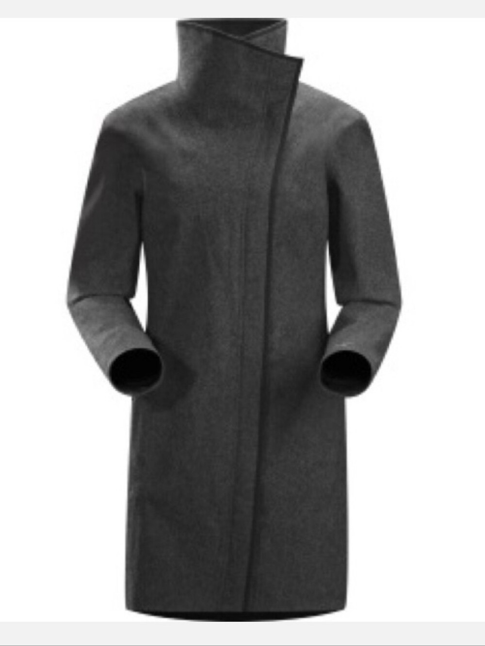 Arc’teryx Elda Wool Coat Women’s Wollard Wool Blend Asymetric Zip Coat Size L